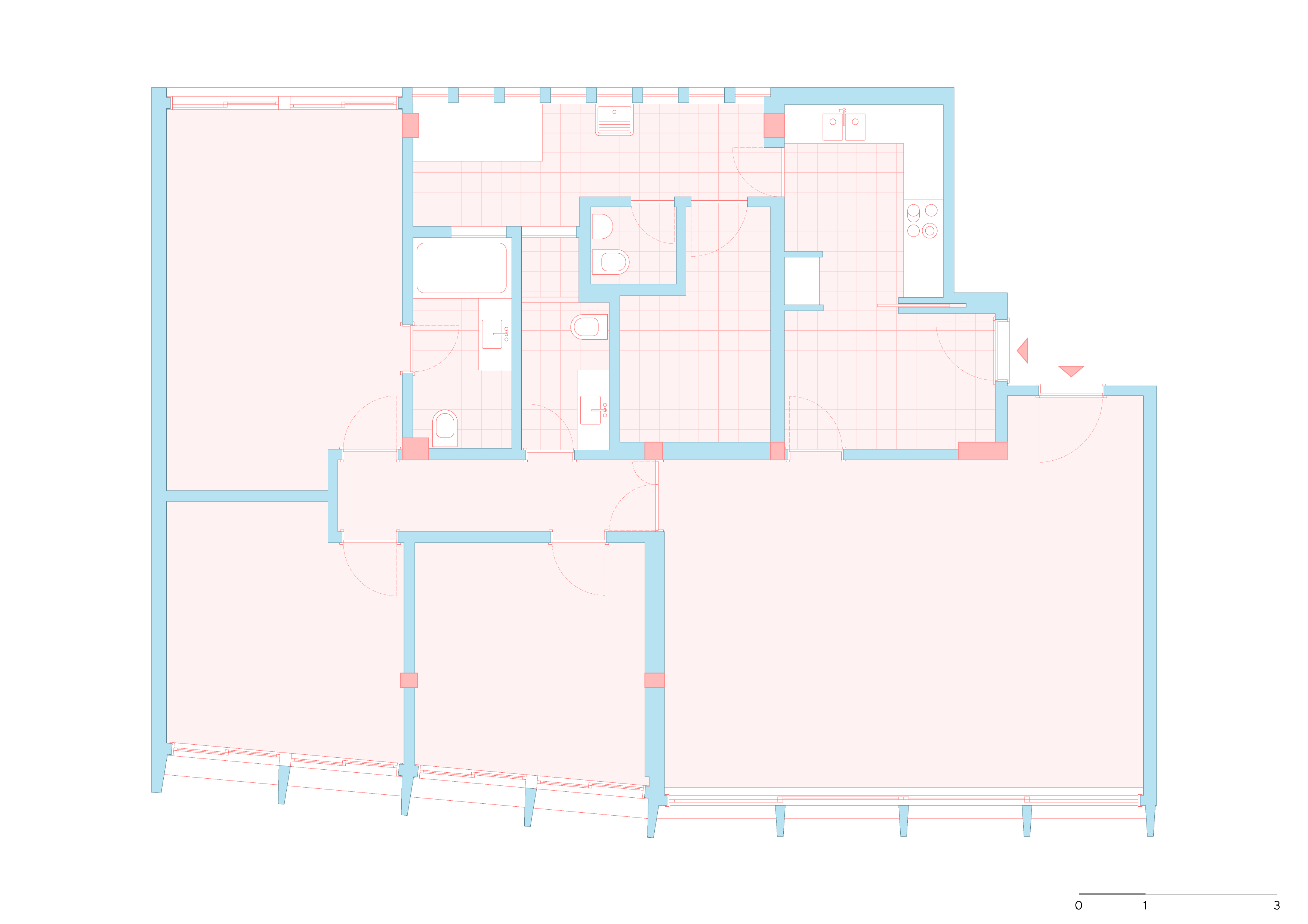 Original floor plan of Helvetia Apartment